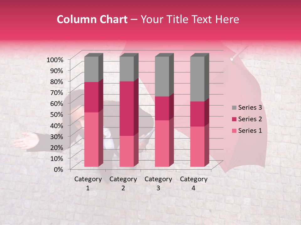 Caucasian Female Walking PowerPoint Template
