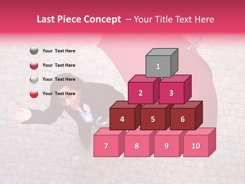 Caucasian Female Walking PowerPoint Template