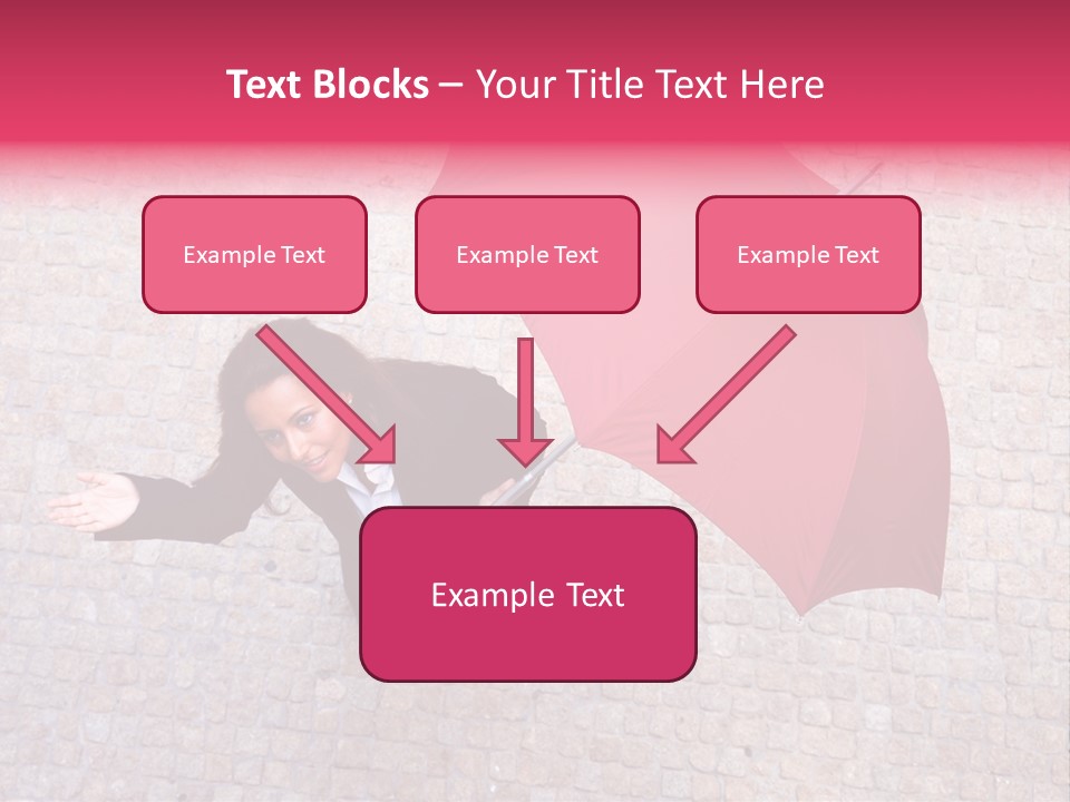 Caucasian Female Walking PowerPoint Template