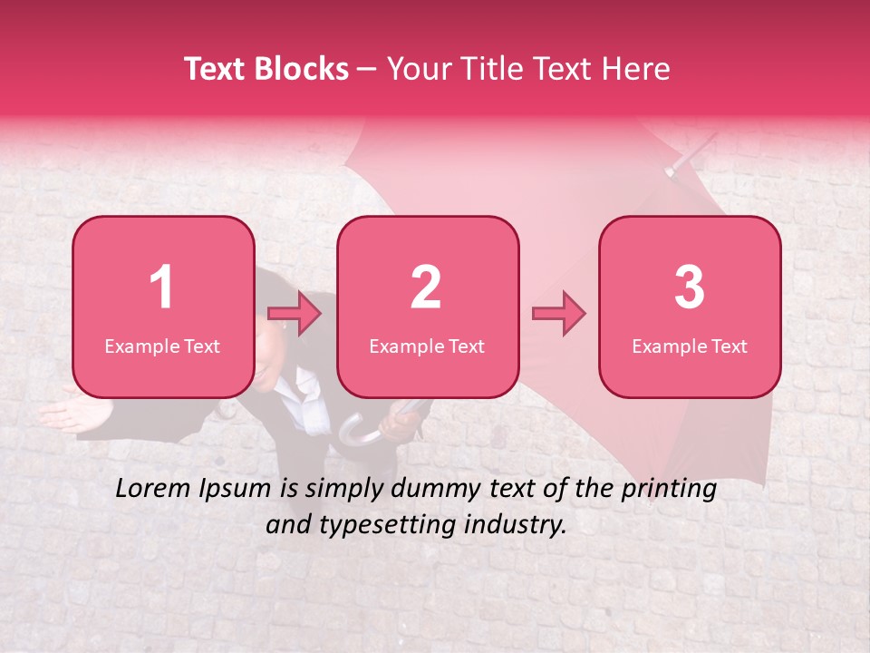 Caucasian Female Walking PowerPoint Template