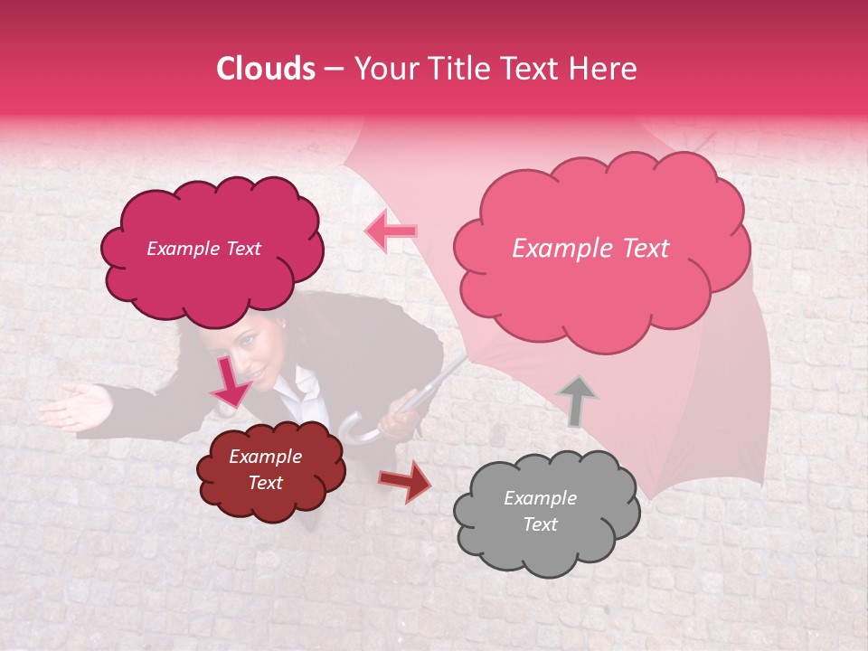 Caucasian Female Walking PowerPoint Template