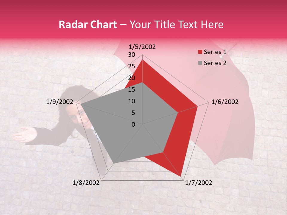 Caucasian Female Walking PowerPoint Template