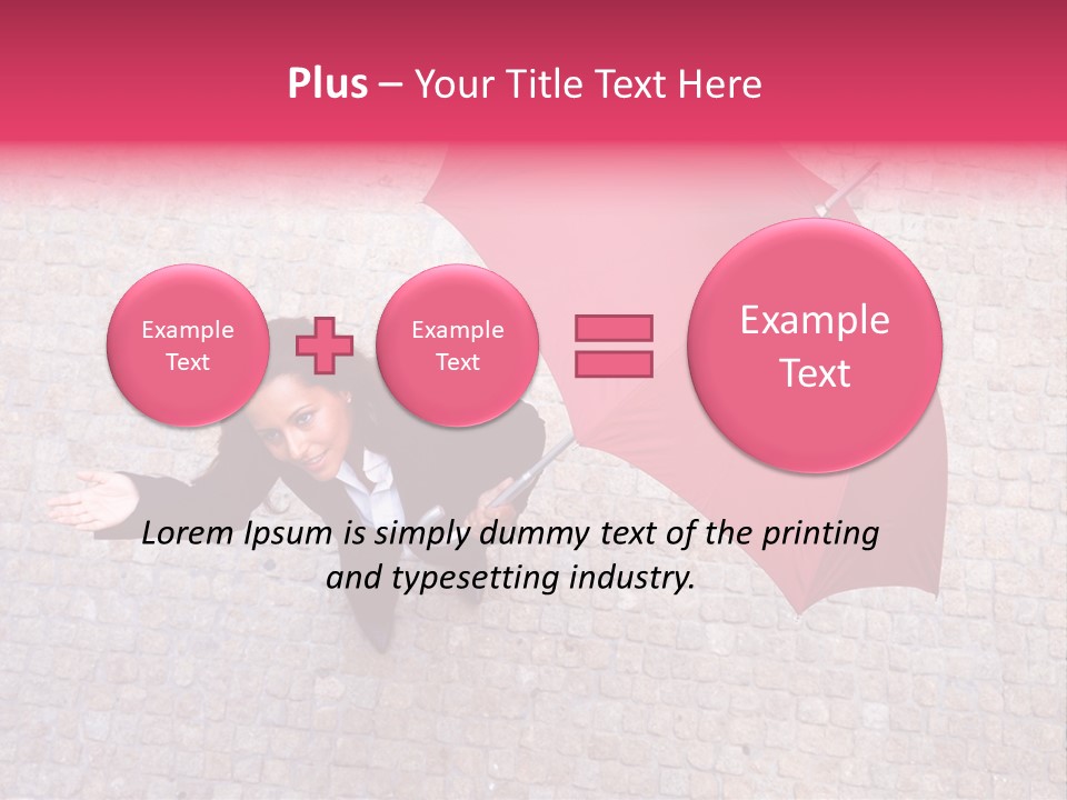 Caucasian Female Walking PowerPoint Template