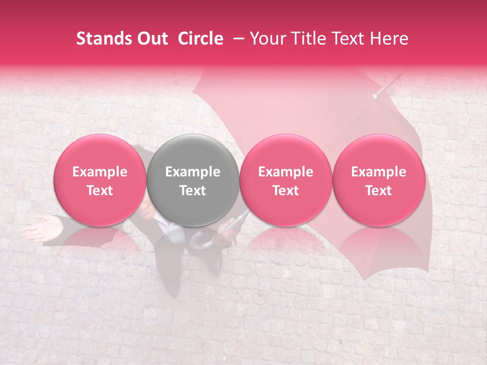 Caucasian Female Walking PowerPoint Template