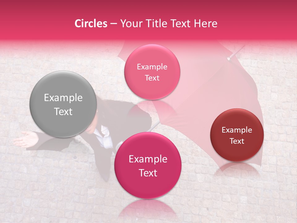 Caucasian Female Walking PowerPoint Template