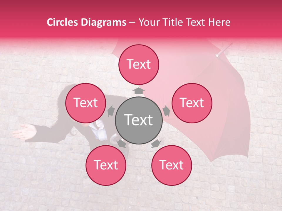 Caucasian Female Walking PowerPoint Template