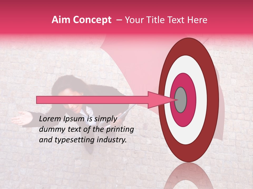 Caucasian Female Walking PowerPoint Template