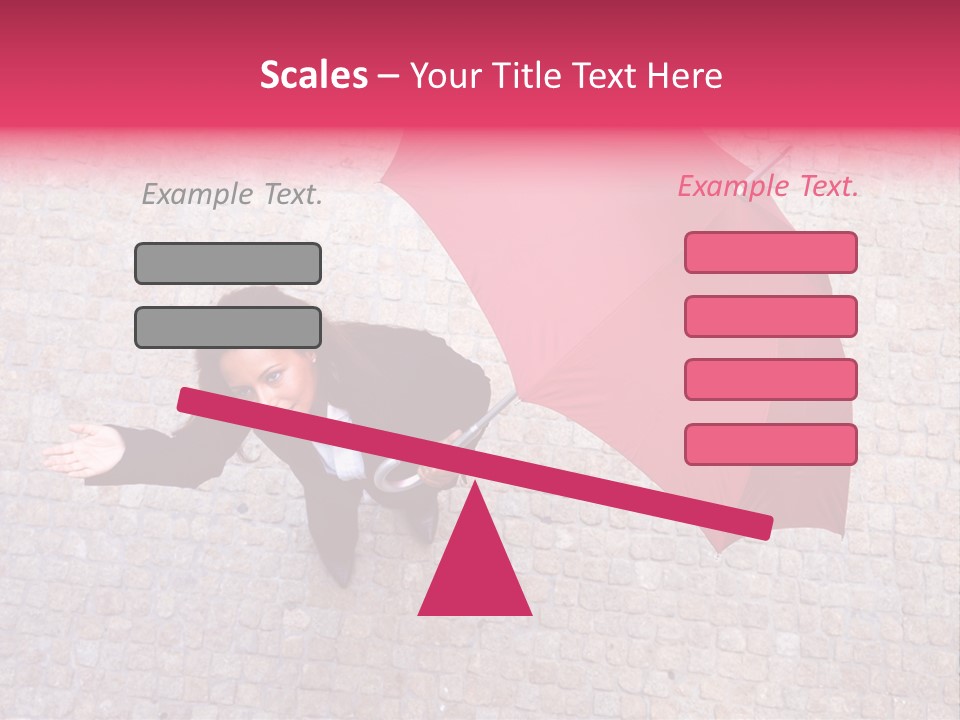 Caucasian Female Walking PowerPoint Template