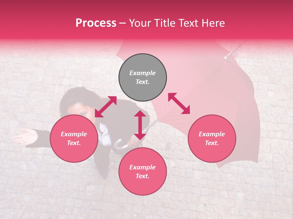 Caucasian Female Walking PowerPoint Template