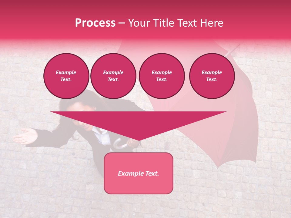 Caucasian Female Walking PowerPoint Template