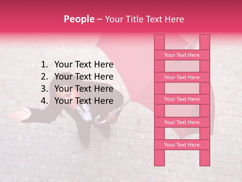 Caucasian Female Walking PowerPoint Template