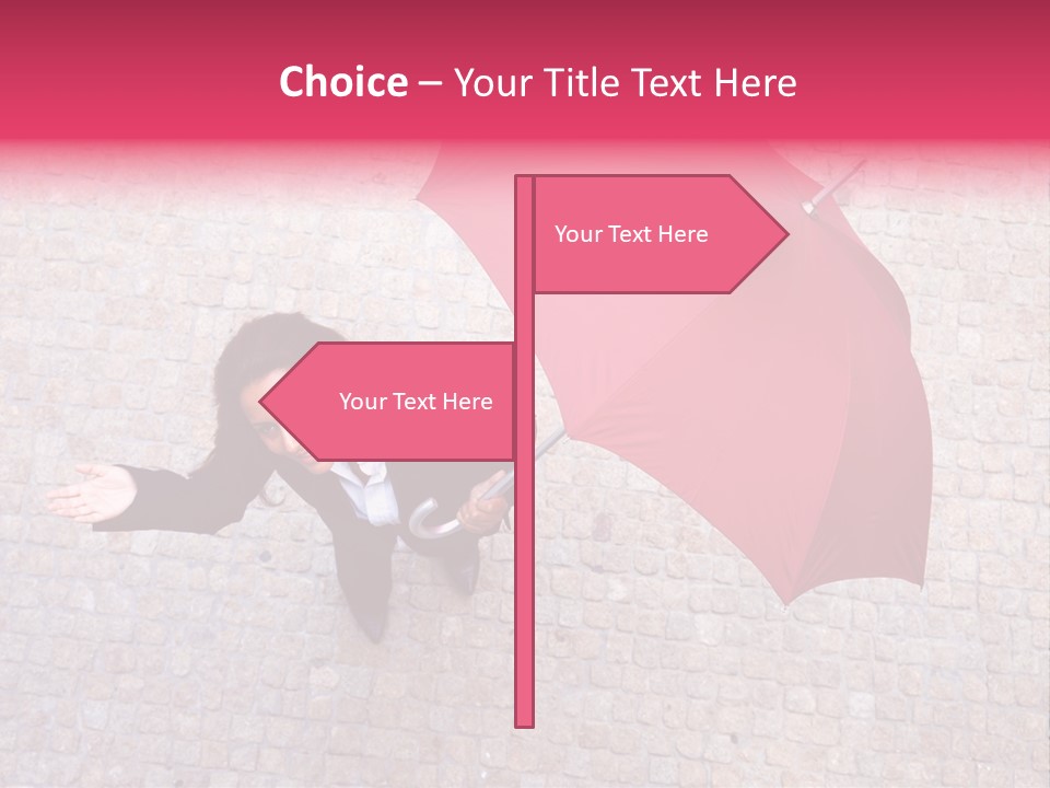 Caucasian Female Walking PowerPoint Template