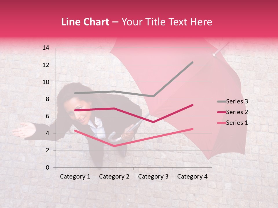 Caucasian Female Walking PowerPoint Template