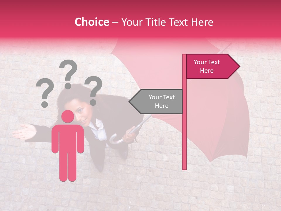 Caucasian Female Walking PowerPoint Template