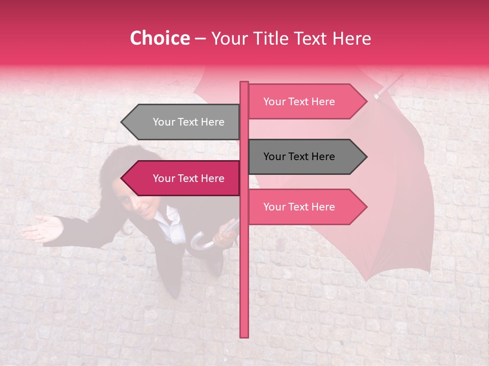 Caucasian Female Walking PowerPoint Template