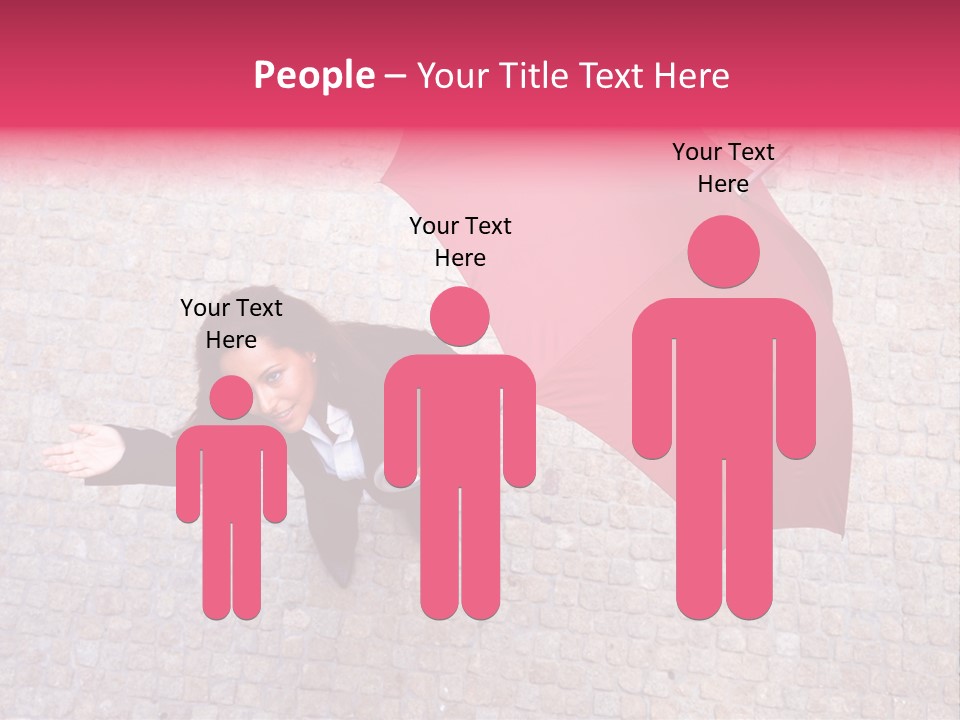 Caucasian Female Walking PowerPoint Template