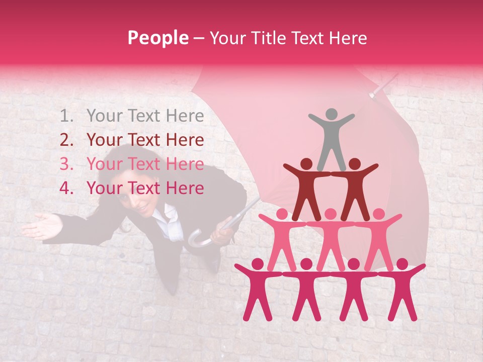 Caucasian Female Walking PowerPoint Template