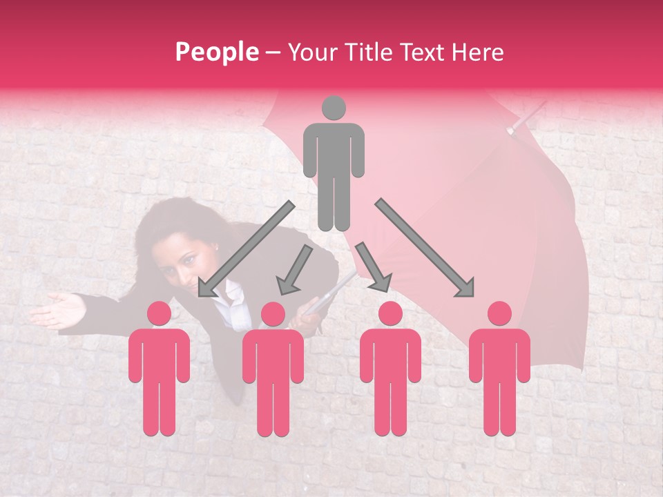 Caucasian Female Walking PowerPoint Template