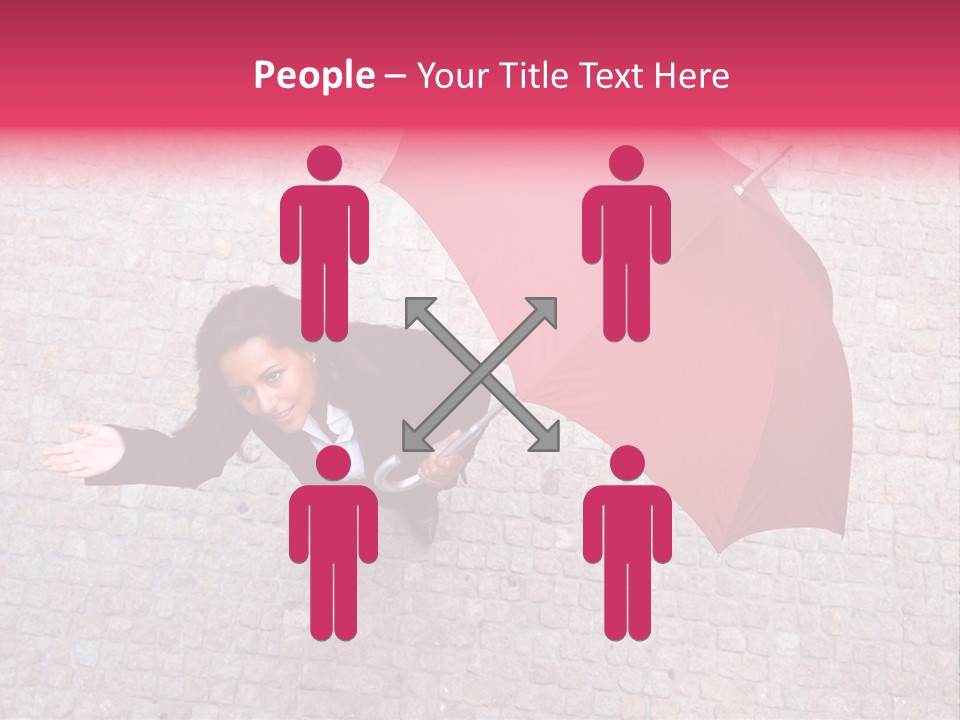 Caucasian Female Walking PowerPoint Template