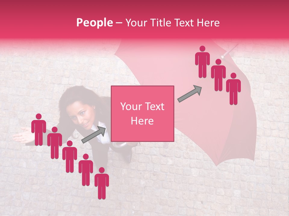 Caucasian Female Walking PowerPoint Template