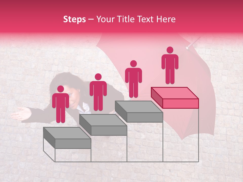 Caucasian Female Walking PowerPoint Template