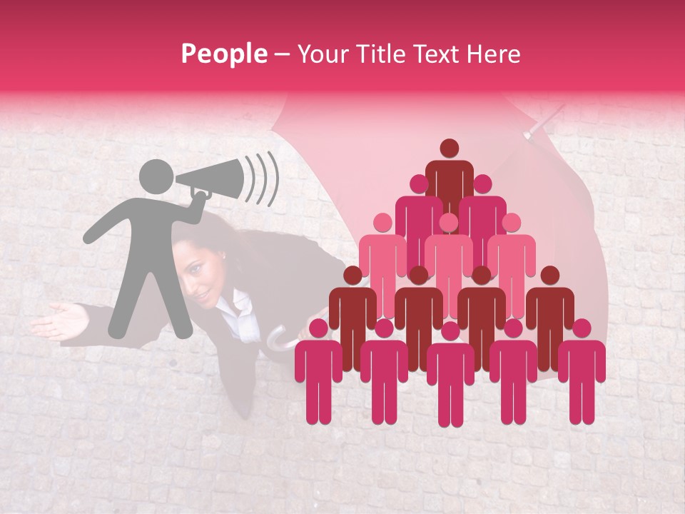 Caucasian Female Walking PowerPoint Template