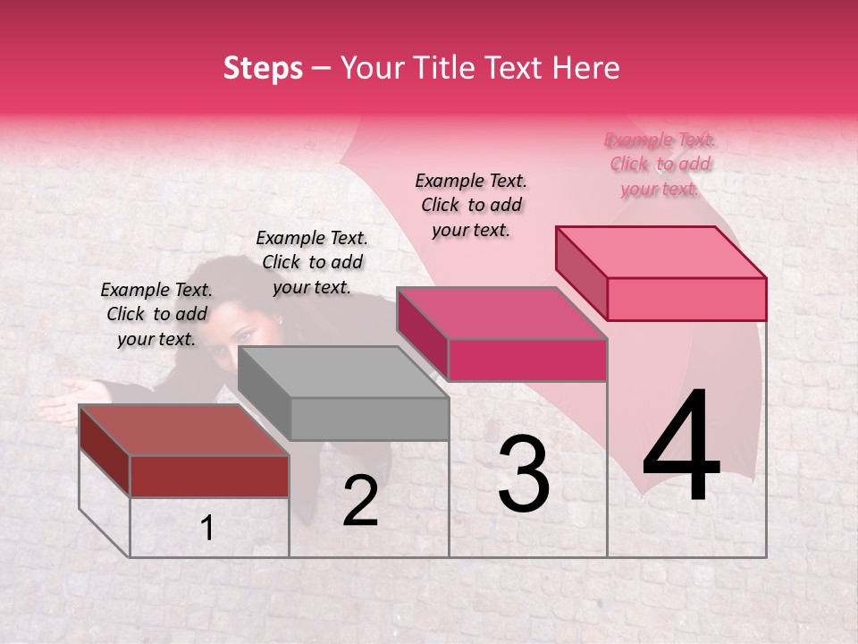 Caucasian Female Walking PowerPoint Template