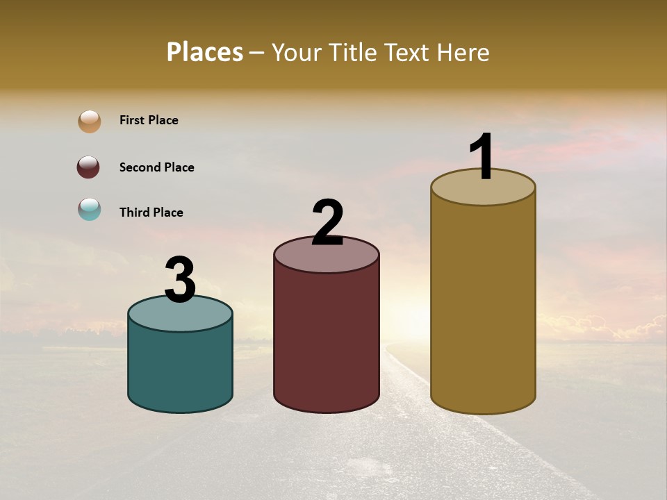 Farmland Deserted Sunset PowerPoint Template