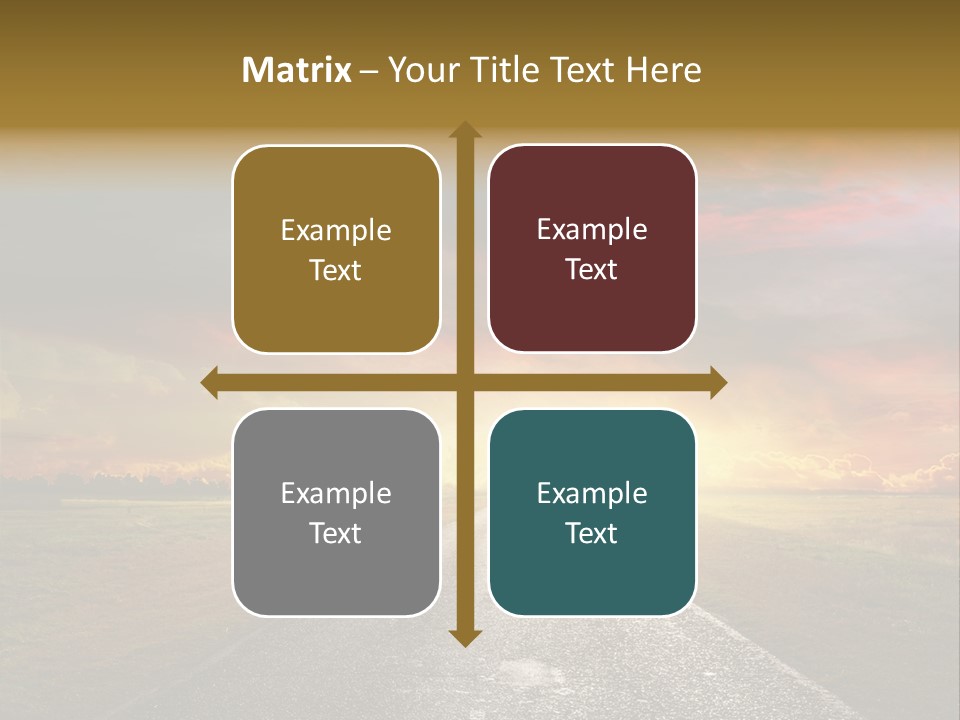 Farmland Deserted Sunset PowerPoint Template