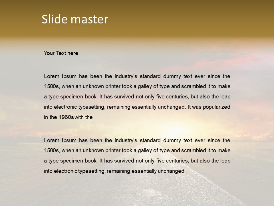 Farmland Deserted Sunset PowerPoint Template