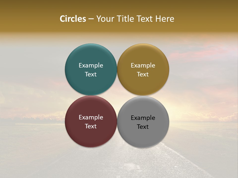 Farmland Deserted Sunset PowerPoint Template