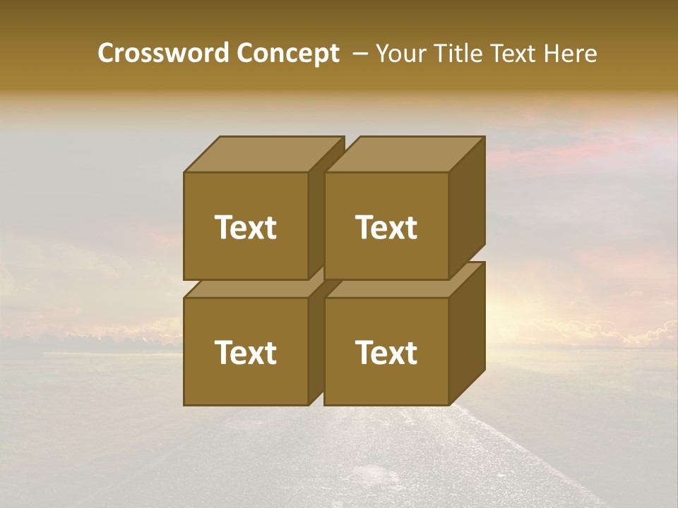 Farmland Deserted Sunset PowerPoint Template