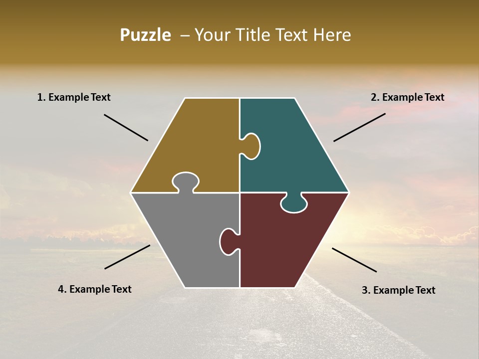 Farmland Deserted Sunset PowerPoint Template