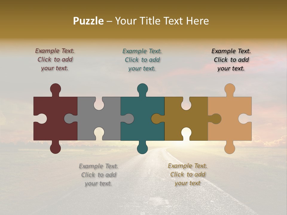 Farmland Deserted Sunset PowerPoint Template