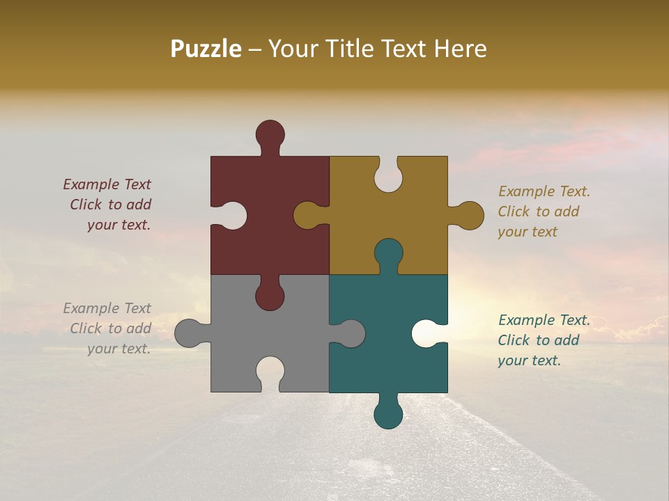 Farmland Deserted Sunset PowerPoint Template