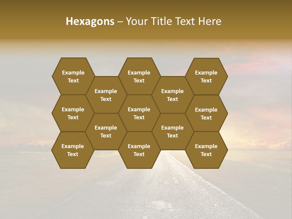 Farmland Deserted Sunset PowerPoint Template