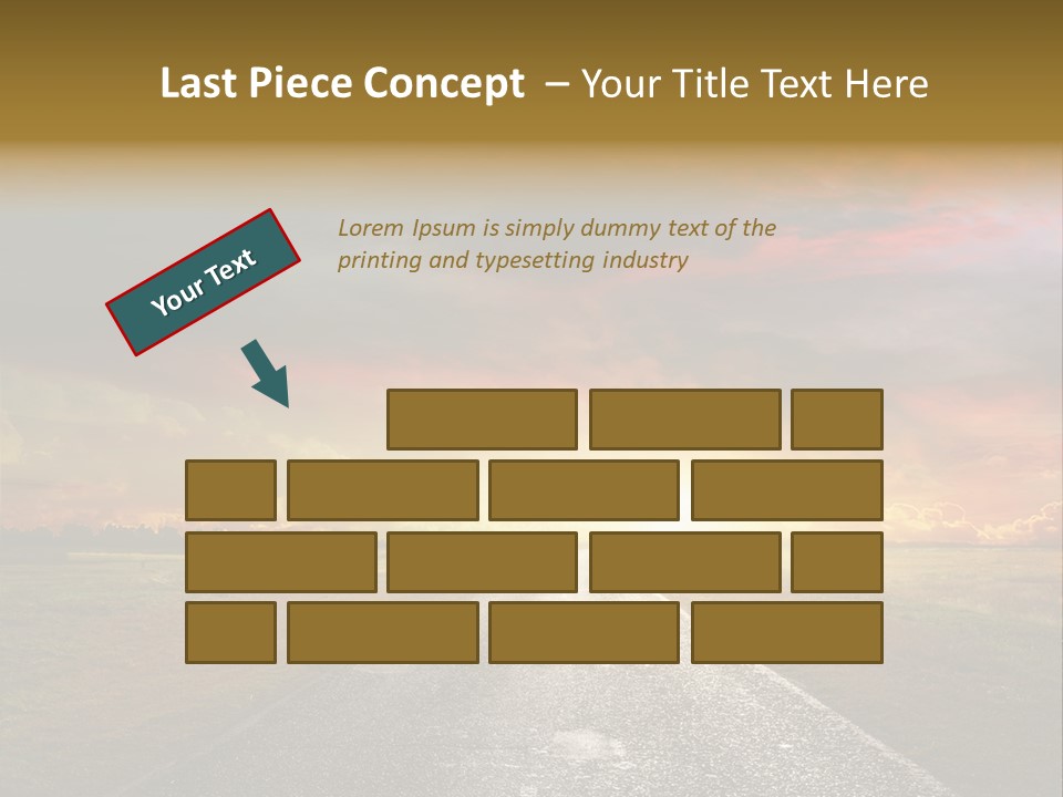 Farmland Deserted Sunset PowerPoint Template