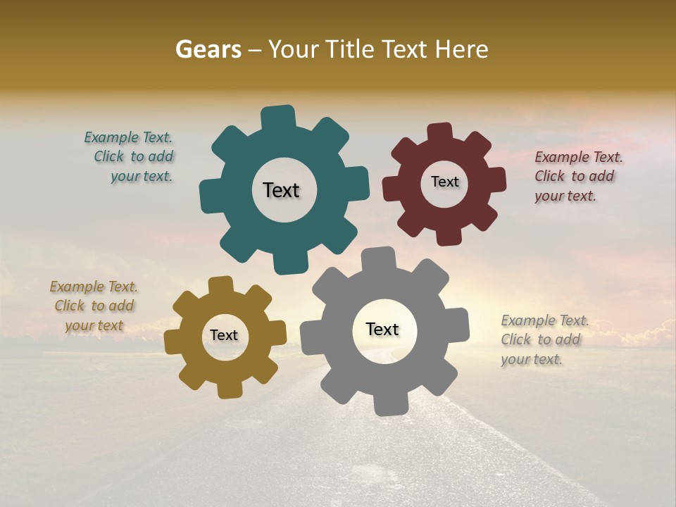 Farmland Deserted Sunset PowerPoint Template