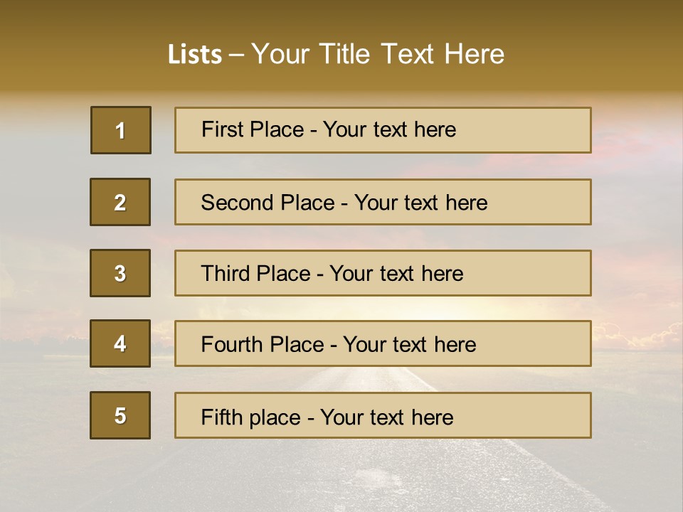 Farmland Deserted Sunset PowerPoint Template