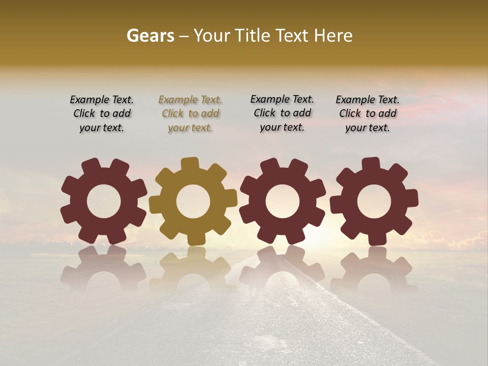 Farmland Deserted Sunset PowerPoint Template