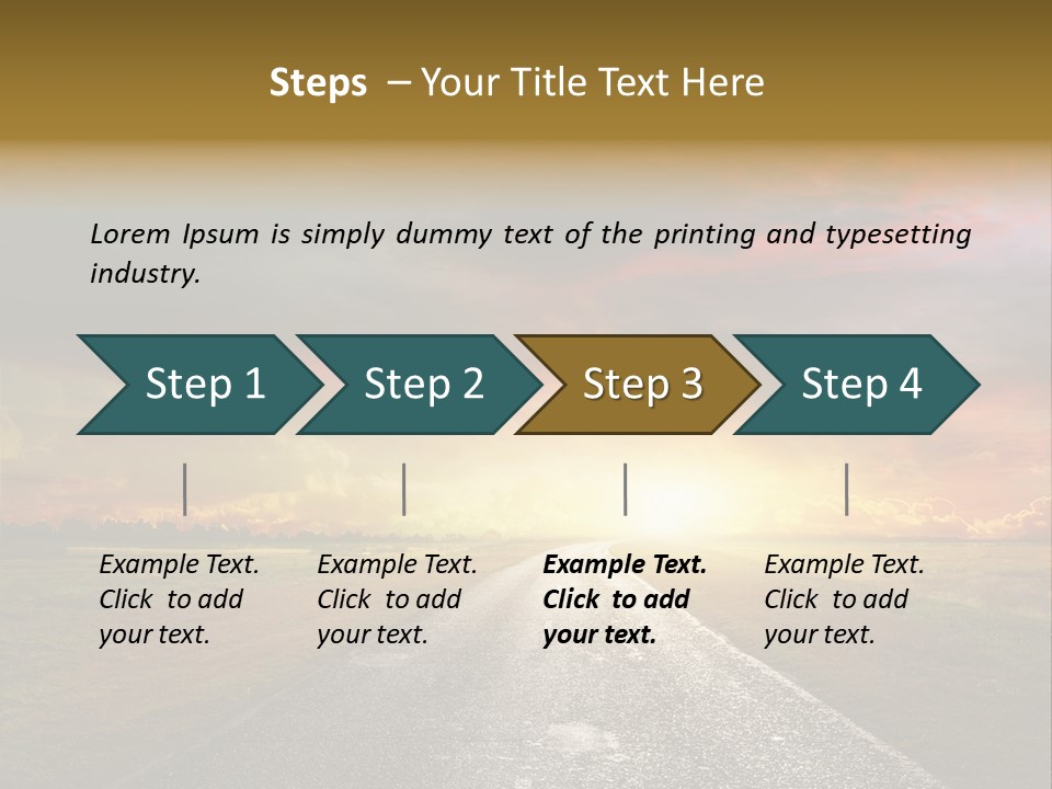Farmland Deserted Sunset PowerPoint Template