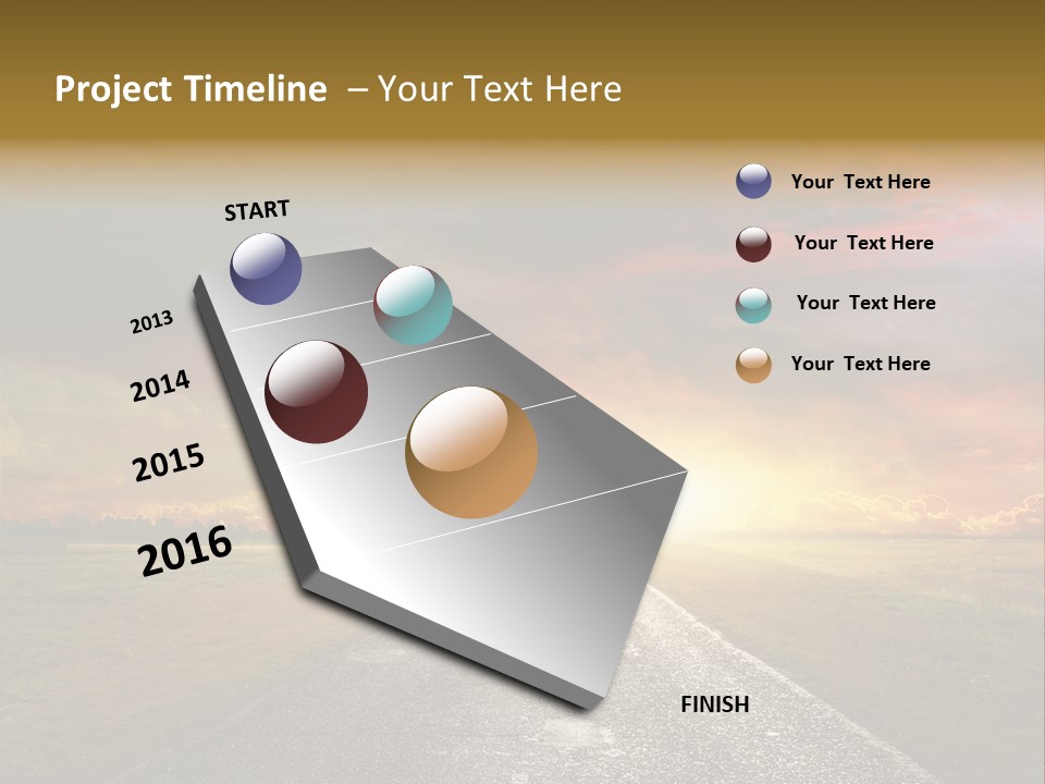 Farmland Deserted Sunset PowerPoint Template