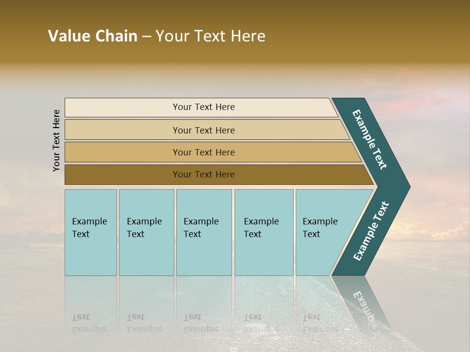 Farmland Deserted Sunset PowerPoint Template