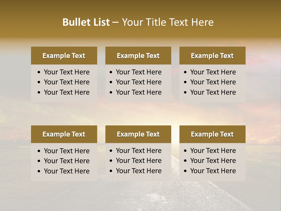Farmland Deserted Sunset PowerPoint Template