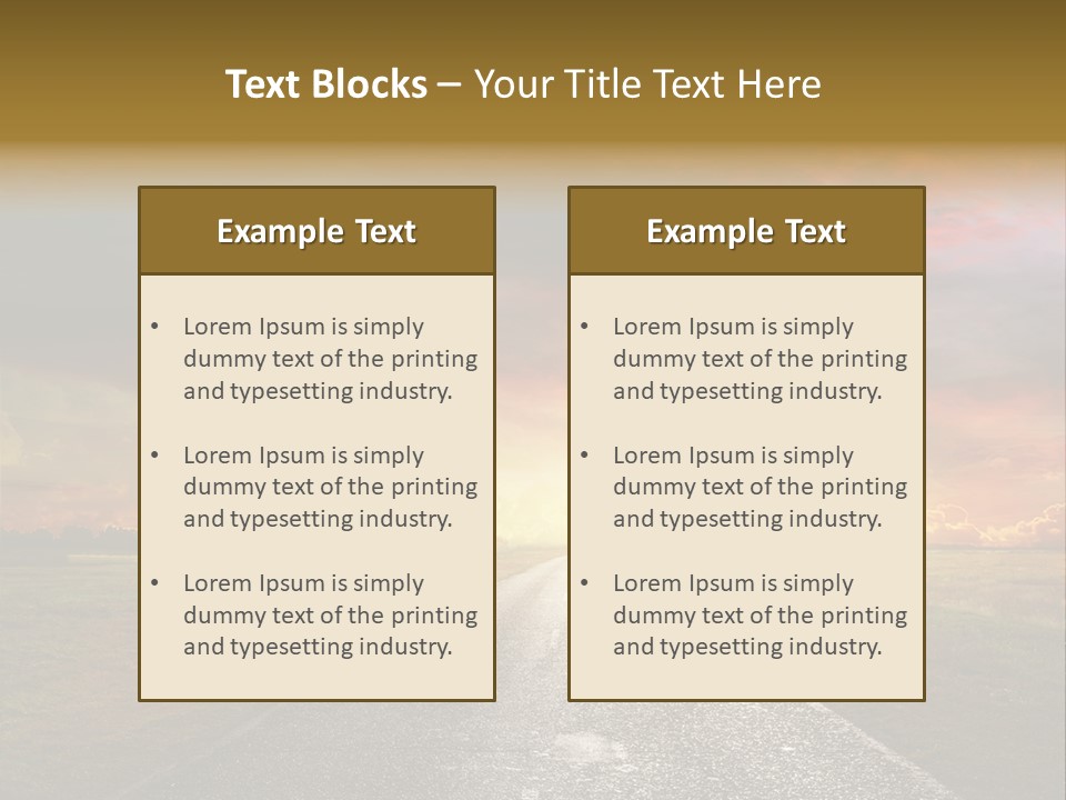 Farmland Deserted Sunset PowerPoint Template
