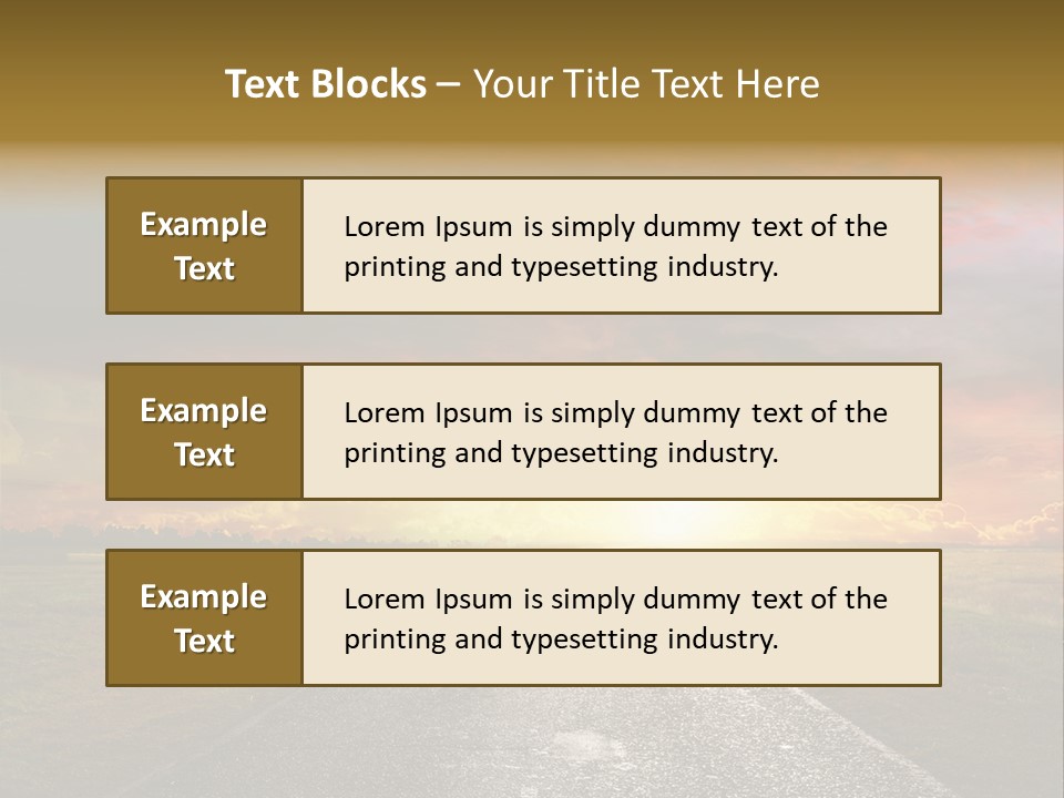Farmland Deserted Sunset PowerPoint Template