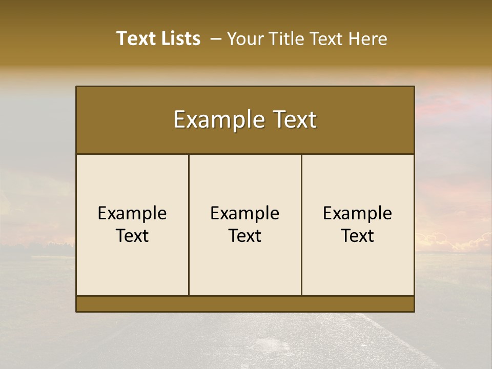 Farmland Deserted Sunset PowerPoint Template