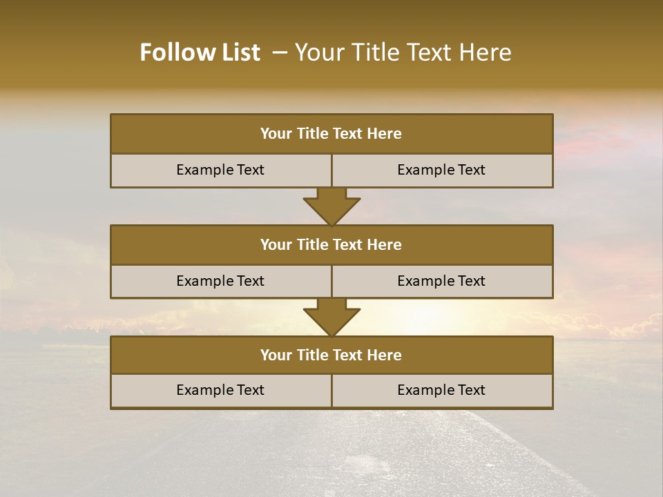 Farmland Deserted Sunset PowerPoint Template