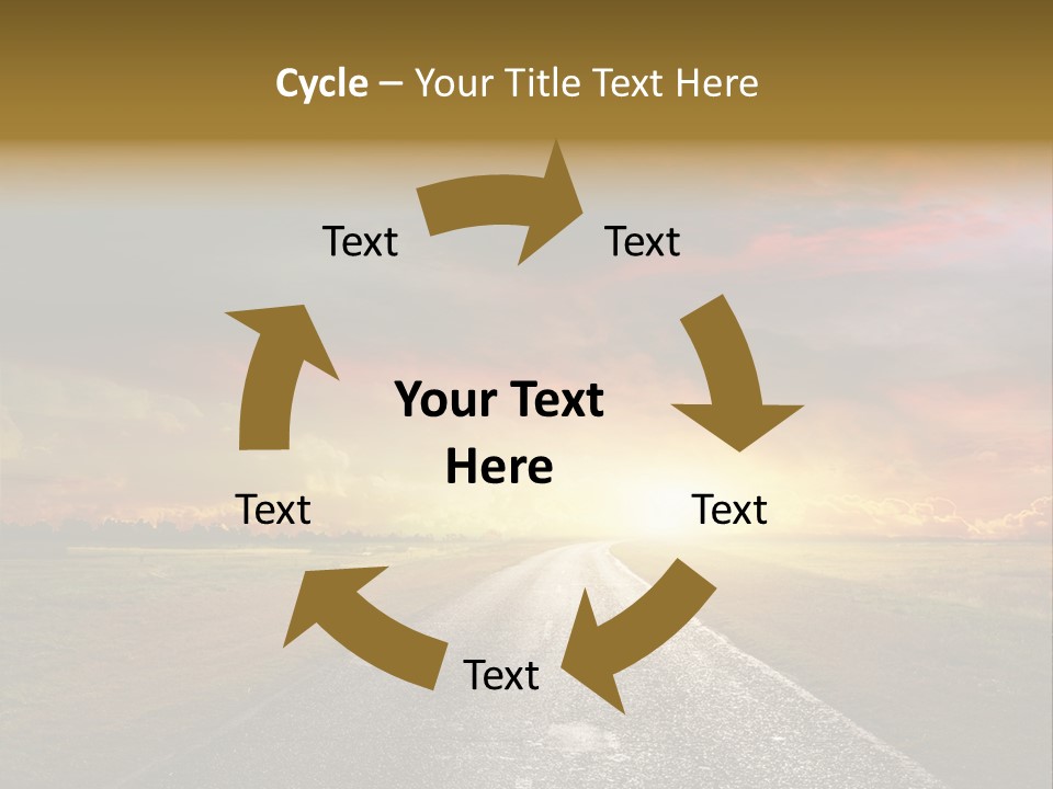 Farmland Deserted Sunset PowerPoint Template