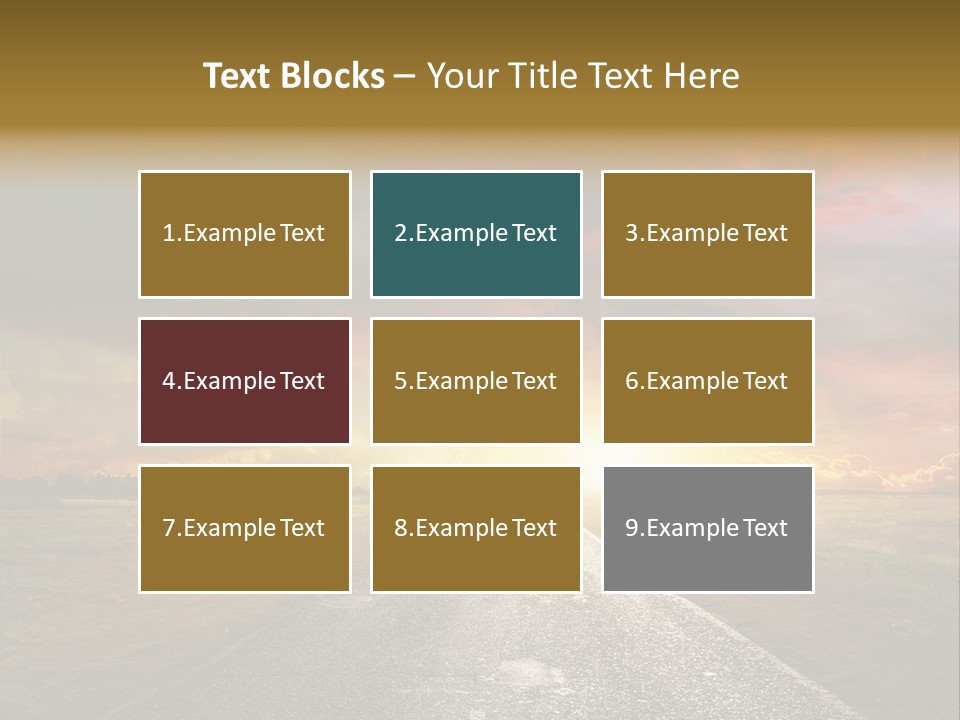 Farmland Deserted Sunset PowerPoint Template